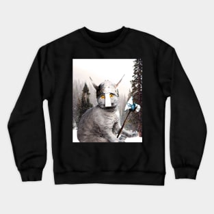 Cute Funny Viking Cat Crewneck Sweatshirt